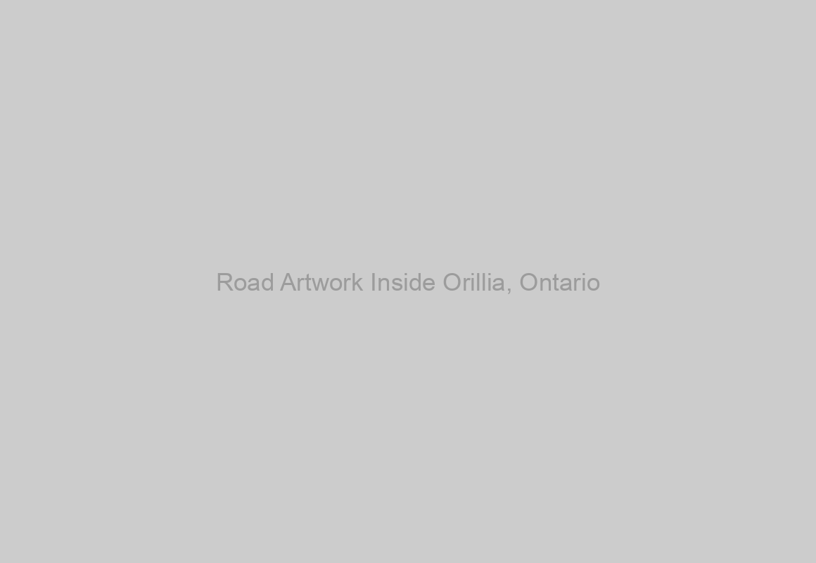 Road Artwork Inside Orillia, Ontario